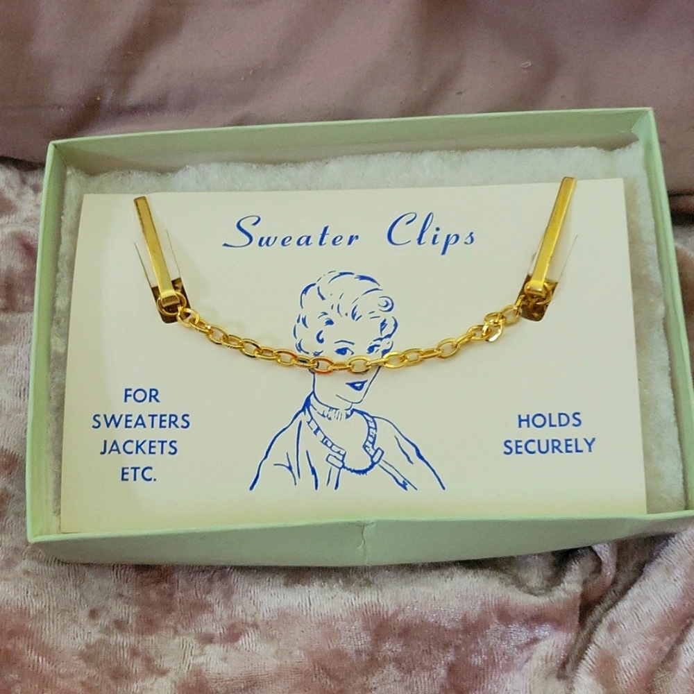 Vintage sweater clips